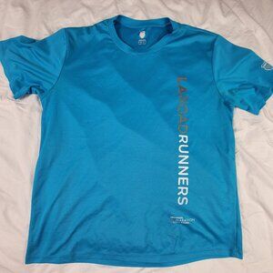 K Swiss Honda LA Marathon LA Road Runners Mens XL Blue Dri-Fit Shirt Athletic